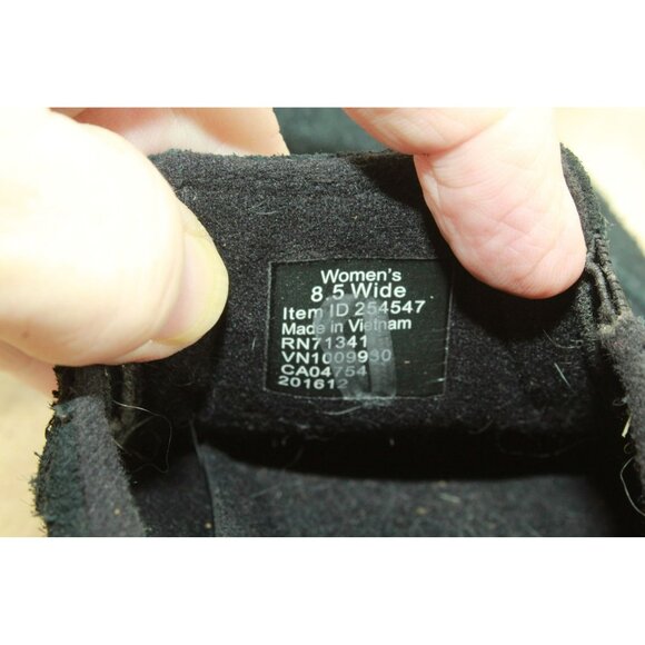 LL Bean Black Suede Comfort Moccasin Slip On Loafer Shoes Size 8.5 Wide - Picture 8 of 9